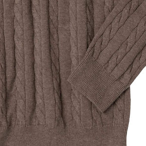 Pull d'hiver pour homme 100% coton, col rond, coupe ajustée, design personnalisé, anti-boulochage, respirant - Product Image 6