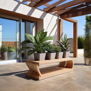 Minimalist Square Wooden <b>Plant</b> Stand for Indoor Desktop Use with Four Pots <b>Support</b> - Product Image 3