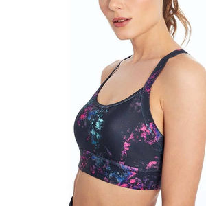 Soutien-gorge de sport personnalisé imprimé par sublimation, entièrement soutien-gorge, pour le fitness et le yoga, en polyester et élasthanne, pour femmes, prix de gros - Product Image 2