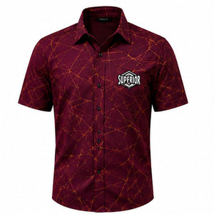 Camisa Casual Estampada para Hombre, con Tela Ligera de Mezcla de Algodón y Patrones Modernos Vibrantes, Camisa de Diseñador - Product Image 1