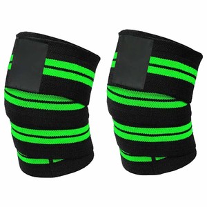 Heavy Elastic Breathable <b>Knee</b> Wraps Hook Loop Closure for Fitness Gym Workout Weightlifting Squat Training Compression Support - Product Image 6