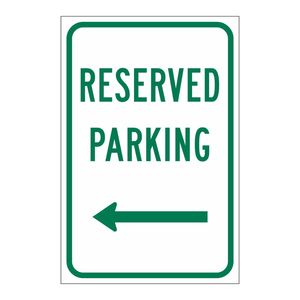 Panneau de signalisation de stationnement réservé Brady - Résistant aux intempéries, haute visibilité pour une utilisation en intérieur et en extérieur - Product Image 1