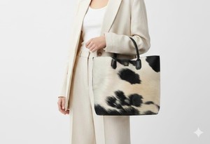 Bolso Tote de Cuero con Gran Espacio de Almacenamiento, Portátil, para Mujer, Fabricante, Nuevo, Moderno, Vintage, Verano, Material de Pelo - Product Image 2