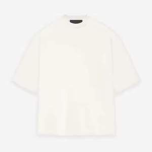 เสื้อยืดคอกลมแขนสั้นทรงโอเวอร์ไซส์สำหรับผู้ชาย ผ้าฝ้ายถัก 100% สีพื้นเรียบง่าย สวมใส่สบาย ทรงปกติ ดีไซน์เรียบ - Product Image 3