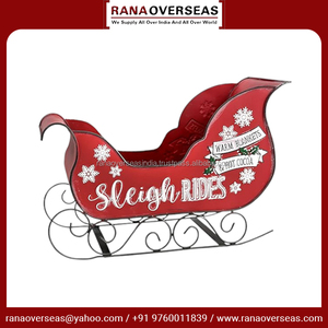 High Selling Best Quality Metal <b>Santa</b> Sled for Table Top Christmas Decorations Customizable Sizes & Designs Best Price - Product Image 6