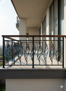 Balustres en fonte gris modernes robustes, moulés au sable, surface sablée super fine, très polie, pour balcon et escalier, vente en gros - Product Image 2
