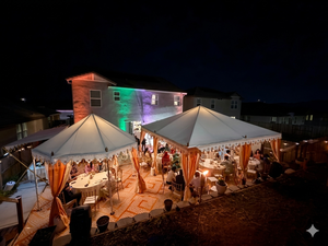 Luxury White and Yellow Outdoor Pavilion <b>Tent</b> Elegant <b>Canopy</b> for Weddings Garden Parties and Events - Product Image 3