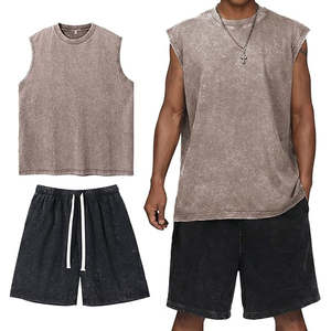 Camiseta sin mangas para hombre, color morado, con efecto tie-dye, cuello redondo, informal, transpirable, de poliéster tejido, para deporte y fitness. - Product Image 1
