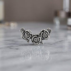 Pendentif Trio Rose en Argent 925, pour un usage quotidien, romantique - Product Image 4