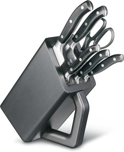 Grand Maitre Cutlery Block - Modern Block with Knives - Includes <b>Kitchen</b> <b>Scissors</b>, Chef's Knife, Santoku & More - Product Image 5