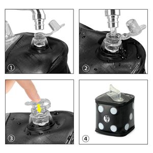 Set di Manubri Portatili Fun Dice Style da 15 libbre, Riempibili con Acqua, Pieghevoli, per Viaggio, Attrezzatura per Allenamento - Product Image 4