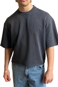 Camiseta Corta Oversize de Moda 2026, 100% Algodón, Venta al Por Mayor, Impresión DTG, para Hombre, Tejido de Punto - Product Image 3