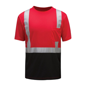 Custom Clothing Reflective Safety T-Shirt Construction Work Shirts With Reflective <b>Strips</b> 100% Polyester Made T-Shirts - Product Image 1