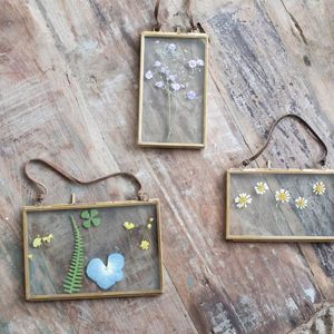 Home Decor Glass & Metal Hanging & Table Top Picture <b>Frame</b> for <b>Wall</b> Decoration, with 2 Sides Glass Customized <b>Frames</b> - Product Image 1