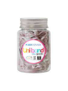 Bandes élastiques pour cheveux en TPU, fabriquées en Corée, unisexes, personnalisées OEM ODM, dans une bouteille en plastique, non toxiques, élastiques, certifiées OEKO-TEX - Product Image 1