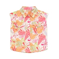 Haute qualité femmes décontracté imprimé fleuri combinaison ensemble col en dentelle bouton motif hauts courts OEM en vrac fabrication bas quantité minimale de commande