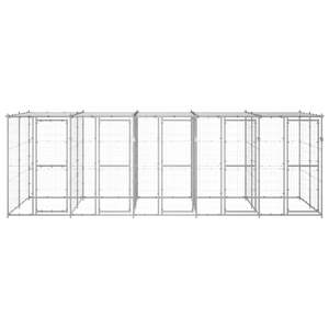 Caseta para Perros de Acero Galvanizado Plateado Resistente, Jaula y Casa para Mascotas de 130.1 Pies Cuadrados - Product Image 2