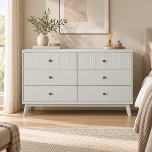 Meubles de chambre à coucher EVEREST Collection, design moderne, garantie 10 ans, commode en bois de bonne qualité, 6 tiroirs - Product Image 1
