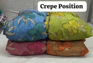 Tela Crepé Suave con Estampado Floral Digital Premium, Material Crepé Ligero y Fluido de Diseño para Vestidos, Saris y Prendas Femeninas - Product Image 5