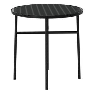 Ensemble de salle à manger de jardin en rotin PE noir avec housses amovibles compactes, meubles de patio - Product Image 6