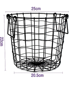 Cesto de Ropa de Alambre de Hierro con Recubrimiento de Polvo Negro para Organización Moderna del Hogar, Almacenamiento de Ropa, Proveedor Mayorista de Metal - Product Image 2