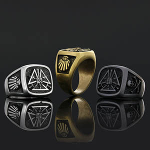 แหวนเมสัน BOJ รุ่น 045 แหวนเงินประดับเพชรแบบปรับแต่งได้ สำหรับรับปริญญา มหาวิทยาลัย  สำหรับทั้งชายและหญิง ของขวัญสำหรับงานปาร์ตี้ ราคาประหยัด - Product Image 1