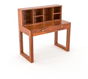 Wood <b>Study</b> Table with Drawers & Cubbies |Student <b>Study</b> Table Furniture |Modern Wooden Laptop <b>Desk</b> - Product Image 5
