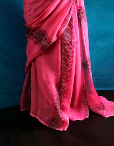 Usage quotidien unisexe Pure Dupion soie Sari Organza Salwar Kameez beau Design Floral indien pakistanais fête porter UDDUP marque - Product Image 5