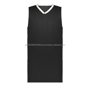 Maillots de basket-ball personnalisés 2025 pour adultes, couleur noire, nouveau style, tricotés en polyester, service OEM - Product Image 2