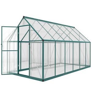 Serre à structure solide en vert foncé pour jardins et espaces verts - Product Image 5
