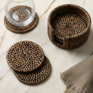 Amazing Design Rattan <b>Coaster</b> Jute <b>Coaster</b> Rope <b>Coaster</b> Place Mats <b>Woven</b> Rattan <b>Coaster</b> Mats At very cheap wholesale Price - Product Image 1