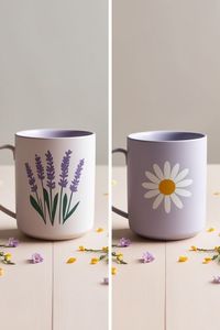 FENN Tasse à café en céramique blanche de style nordique, la plus vendue, avec lignes distinctives, personnalisable, vente en gros, idéale pour un cadeau - Product Image 3