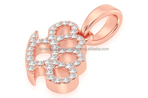จี้เพชรโมอิสซาไนต์ทรงเหลี่ยมแบบคัสตอม ชุบทอง 14K ได้รับการรับรองจาก IGL น้ำหนัก 0.2 กะรัต และ 7 กรัม เหมาะสำหรับเป็นของขวัญแต่งงาน - Product Image 4