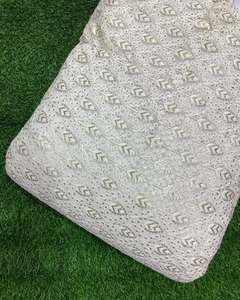 High Quality Sequin Embroidery Fabric 3D Floral Lace Fabric for Evening Dress Wedding Gown Garment - Product Image 2