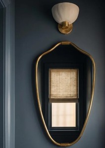 Miroir en laiton de style bouclier – Miroirs muraux décoratifs faits à la main de style italien pour la vanité - Product Image 2