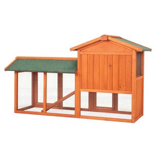 Gallinero de Madera de 61 Pulgadas y Caseta para Conejos, Jaula de Madera para Aves de Corral, Hábitat para Mascotas, Muebles Premium para Mascotas - Product Image 2