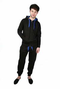custom logo slim fit zip up tracksuit men blank fleece hoodie and <b>sweatpants</b> <b>set</b> wholesale multi color mens athletic jogging - Product Image 5