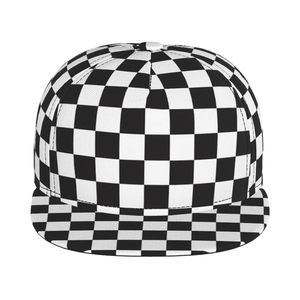 Gorra Snapback de 6 Paneles con Patrón a Cuadros, Ajustable, Unisex, Estilo Urbano, Material de Algodón, para Uso Casual en las Cuatro Estaciones - Product Image 1