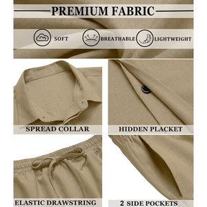 Ensemble coordonné grande taille pour homme, style streetwear, pour l'été, décontracté, à porter au quotidien, pour les sorties et l'entraînement. - Product Image 4