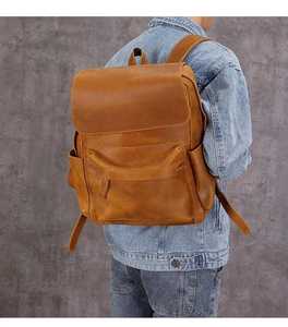 High Quality Custom Genuine <b>Leather</b> <b>Backpack</b> <b>Mens</b> Laptop Bag Waterproof Real <b>Leather</b> Rucksack Travel Daypack LBK-0150 - Product Image 4
