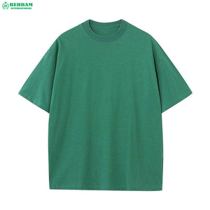 Oversized <b>Men's</b> Cotton T-<b>Shirt</b> With Front Logo Print Short Sleeve Casual O-Neck Jersey Tee In Pink Green <b>Red</b> <b>Black</b> Beige - Product Image 6