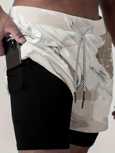 Pantalones Cortos Deportivos Transpirables para Gimnasio, con Cierre de Cordón, Estilo Cargo, de Secado Rápido, para Correr, Ligeros e Informales para Hombre - Product Image 4