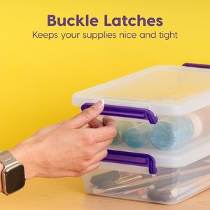 Confezione da 10 da 3 Qt. Contenitori in Plastica per Artigianato con Coperchi, Piccoli Organizzatori per Forniture Artistiche e da Ufficio, Scatole Sensoriali H - Product Image 3