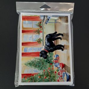 Schnauzer Géant Biscuits de Noël Fantaisistes A7 Cartes vierges Pack 8 avec enveloppes 5x7 Cartes de vœux de taille - Product Image 3