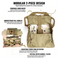 Pochette tactique IFAK en nylon 1000D imperméable personnalisée OEM, sac de premiers secours MOLLE détachable pour la survie en plein air