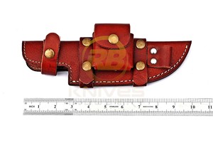 Funda de cinturón de cuero genuino hecha a mano para cuchillo, soporte multiusos, funda para cuchillo de hoja fija de caza, estuche de transporte EDC para la cintura - Product Image 6
