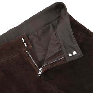 Shorts en daim marron de qualité supérieure pour femmes, style western vintage, bermudas en cuir véritable, fournisseur et fabricant en gros - Product Image 4
