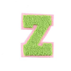 Custom Alphabet Chenille Embroidered Patch Iron On Sew On Letter Applique for Clothing Hat Bag <b>Jacket</b> Backpack garment accessory - Product Image 4