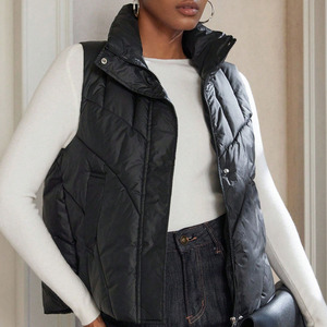 Gilet matelassé chaud d'hiver pour femme, best-seller, fermeture éclair et boutons, veste sans manches décontractée - Product Image 4