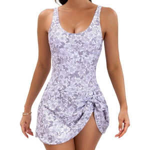 Traje de Baño de Dos Piezas con Protección UV para Mujer, Manga Larga, Color Azul Marino, Personalizado, para Deportes al Aire Libre - Product Image 3